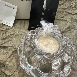 Orrefors Kostaboda Crystal Flower Candle Holder - Clear